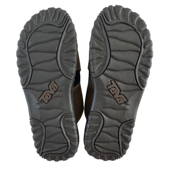 Teva Alexandra Sandal Brown Leather Open Toe Buckle Detail Comfort Womens Size 6 - Picture 7 of 9